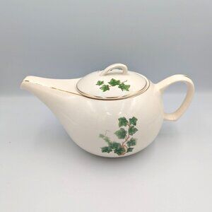 Vintage Paden City Pottery Ivy Pattern w/ 18k Gold Trim Tea Pot MCM Genie's Lamp